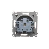 Double socket outlet without earthing, with shutters, black matt, 16A