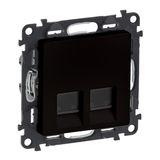 VALL 2XRJ45 C5E FTP BLACK LCS