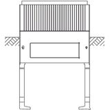 Embedded pedestal, CDC, building kit, size 0, 900 mm
