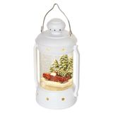 LED Christmas lantern, 19.5 cm, 3x AA, indoor, warm white, timer