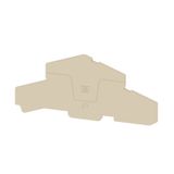 End plate for terminals, dark beige, Height: 126 mm, Width: 5.1 mm, V-