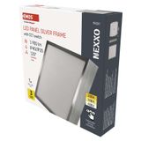 LED surface luminaire NEXXO, square, silver, 21W, with change CCT