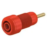 2 mm panel socket, round plug connection, mounting Ø 10.5 mm, red, 65.3304-22