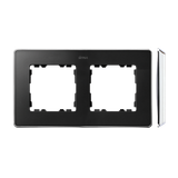 Double frame, Graphite, chrome base