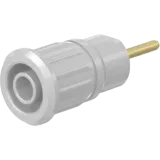 4 mm socket, round plug connection, mounting Ø 12.2 mm, CAT III, CAT IV, white, 23.3130-29