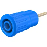 4 mm socket, round plug connection, mounting Ø 12.2 mm, CAT III, blue, 49.7080-23