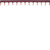 Insulated busbar 1P 63A prong 10mm² brown 13M