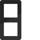 Cover frame double, C.1, night black glossy