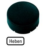 M22-XDH-S-D17 Button plate, raised black, raised