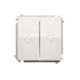 Roller shutter button, white, 10A