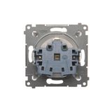DATA single socket outlet with socket access element, (module), 16A, 250V, Screw, Bronze matt, metalic