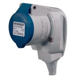 Angled connector 16A 3P 6h 230V IP44