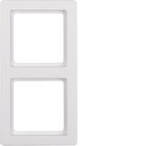 Frame 2gang, Q.1, p. white velvety