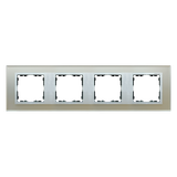 Quadruple frame, glass, Silver / Aluminum