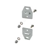 Couple of stainless steel wall-mounting brackets
