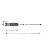Fieldbus cable for fieldbus systems according to IEC61158-2, 4-pole   RSCV-FBY48BU-20M/5D