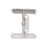 IP44 single socket outlet with frame seal - transparent flap, 16A, white