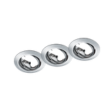 Jura recessed spotlight GU10 chrome 3-pack round