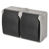 Socket (Wall-Mounted) 2× IP44