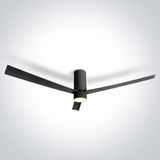 BLACK ABS CEILING FAN 29W LED 15W CCTV IP20 230V