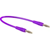 Measuring lead with (2 mm plug, spring-loaded, straight) to (2 mm plug, spring-loaded, straight), 300 mm, purple, PVC, 0.5 mm², 28.0047-03026