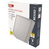 LED surface luminaire NEXXO, square, white, 28.5W, with change CCT
