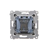 Single socket outlet with earthing, black matt, 16A