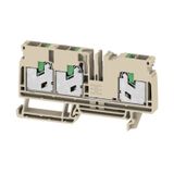 Feed-through terminal block, SNAP IN, beige, 6 mm², 41 A, 1000 V, Numb
