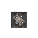 IP44 single socket outlet with shutters - without frame seal - same color flap&frame, 16A, cream white/electro white