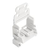 Mounting carrier with strain relief; for 10-wire connectors; 221 Series - 4 mm²; for DIN-35 rail; white
