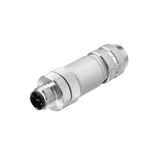 Field attachable connector, M12