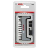 11-piece screwdriver bit set including bit holder PH2; PZ2; T10; T15; T20; T25; S0,6x4,5; S0,8x5,5; HEX3; HEX4; HEX5; 25 mm