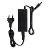 Power adapter 36W, DC24V/1.5A, IP20, black plastic, with plug