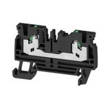 Feed-through terminal block, SNAP IN, black, 2.5 mm², 24 A, 800 V, Num