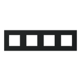 Frame 4-gang / 2+2+2+2-modules - ABB logo - S - Matt Black
