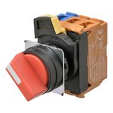 Selector A22NS Ã˜22, 3 position, NON-Lighted, bezel PLASTIC, MANUAL, CO A2230328D
