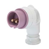 Industrial Plug 2P 16A 24V IP44 90 Degree Violet GW60127