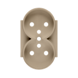 Cover for double socket outlet, (cover), Simon 24, IP20, champagne matt