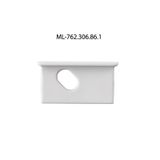 End cap for VK with hole, silver color, 1 pc