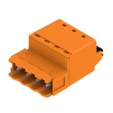 PCB plug-in connector, male plug, 5.08 mm, Number of poles: 4, 180°, PUSH IN with actuator, Box