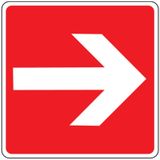 Fire sign - Al - Dimensions: 330x330 mm