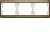 Frame 3gang horizontal Arsys gold, metal