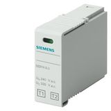 Plug-in part T1/T2, L-N, rated voltage UN 240 V AC UC 335 V A.C., IIMP