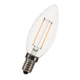 LED Filament C35 Twisted E14 240V 2W 2200K Clear
