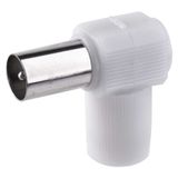 IEC Aerial Connector male, screw type, angle