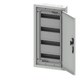 ALPHA 160 DIN flush-mounted board with mounting kit for modular devices, RAL 9016, IP31 row