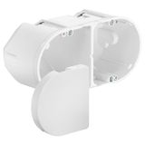 Cavity wall electronics box air-tight halogen-free, with device screws