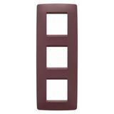 ONE INTERNATIONAL PLATE - IN PAINTED TECHNOPOLYMER - 2+2+2 MODULES VERTICAL - TUSCAN RED - CHORUSMART