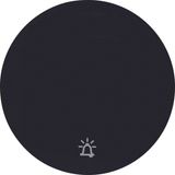 Rocker imprinted symbol for bell, R.1/R.3, black glossy