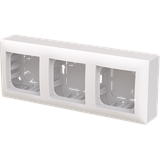 3gang Surface mounted housing flat